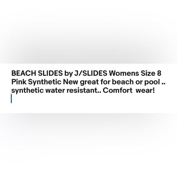 BEACH SLIDES by J/SLIDES Womens Size 8 Pink Synthetic New - Picture 8 of 8